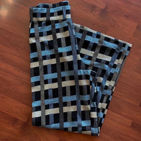 Stine Goya magic check blue plaid print pants - Picture 2 of 5